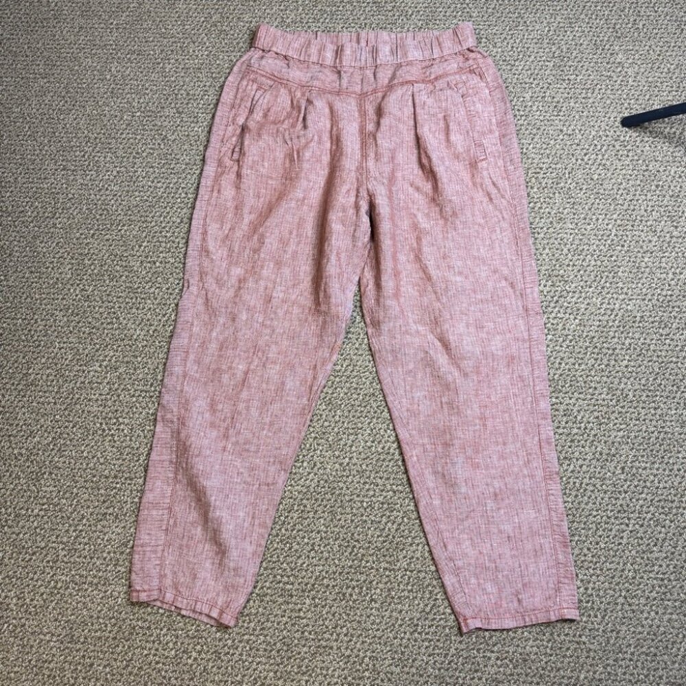 Hei Hei Antropologie Linen Pull-On Relaxed Pleated Elastic Waist Pants  Small - Picture 11 of 11
